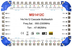 14x12 satellite multi-switch, Cascade multiswitch