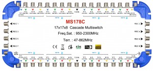 17x8 satellite multi-switch, Cascade multiswitch