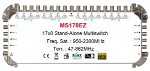 17x8 satellite multi-switch, Stand-Alone multiswitch