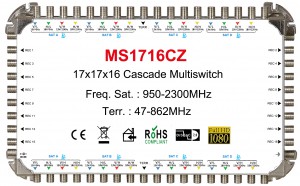 17x16 satellite multi-switch, Cascade multiswitch