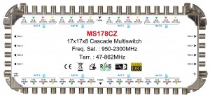 17x8 satellite multi-switch, Cascade multiswitch