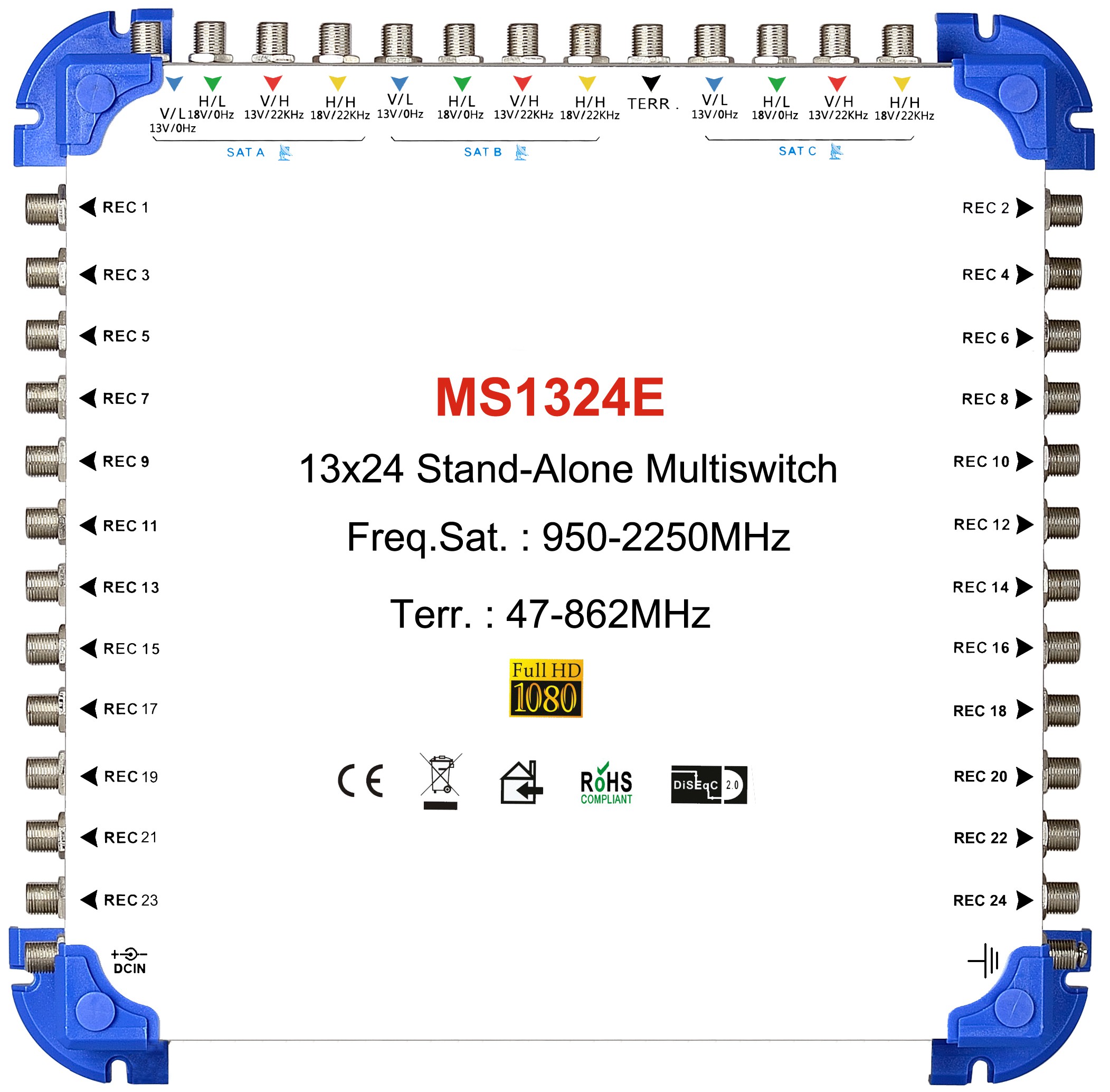 13x24 satellite multi-switch, Stand-Alone multiswitch