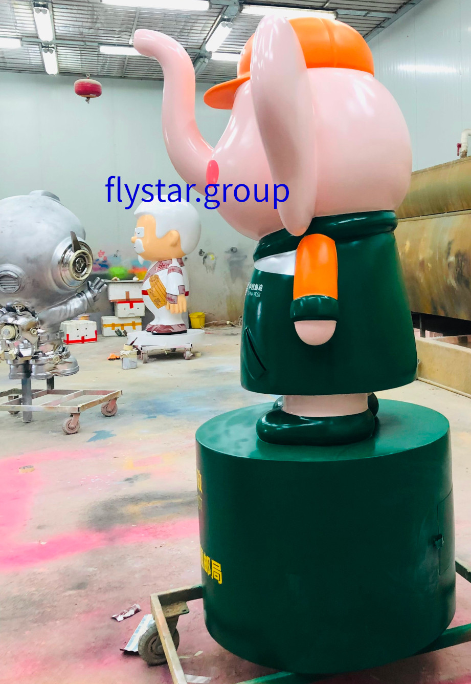 Fibre Reinforced Plastics (FRP) products formative art cartoon little elephant