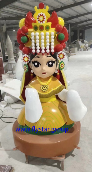 Glass Fibre Reinforced Plastics (GFRP) Products formative art cartoon Beijing opera actress